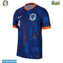 Nederland Virgil van Dijk #4 Bortedrakt EM 2024 Kortermet